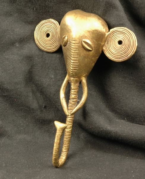 Bronze Figur Elefant - Gelbguss